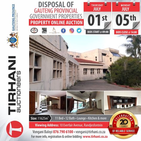 Image for GAUTENG PROVINCIAL GOVERNMENT ONLINE AUCTION