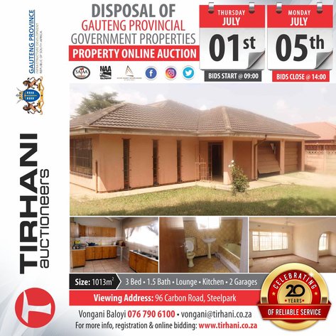 Image for GAUTENG PROVINCIAL GOVERNMENT ONLINE AUCTION