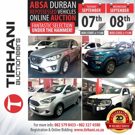 Image for ABSA DURBAN REPOSSESSED VEHICLES ONLINE AUCTION