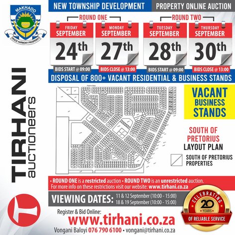 Image for Makhado Local Municipality Vacant Stands Online Auction (Business Stands)