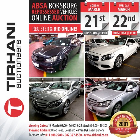 Image for ABSA BOKSBURG REPOSSESSED VEHICLES ONLINE AUCTION