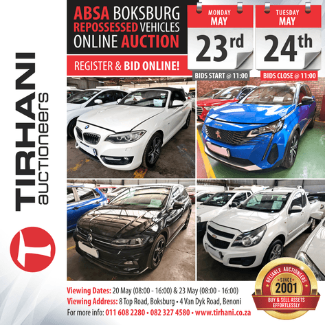 Image for ABSA BOKSBURG REPOSSESSED VEHICLES ONLINE AUCTION